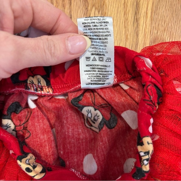 Adorable Red & Black Minnie Mouse Tulle Skirt w/Matching Ears Headband! - Picture 3 of 5